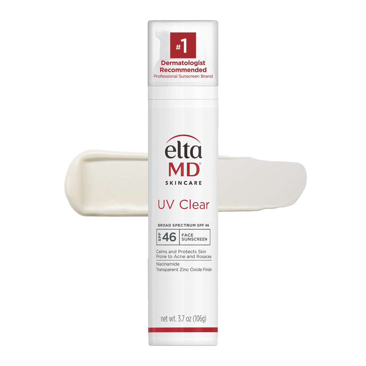EltaMD UV Clear SPF 46 – Bouteille pompe prête à l’emploi pour peau sensible.