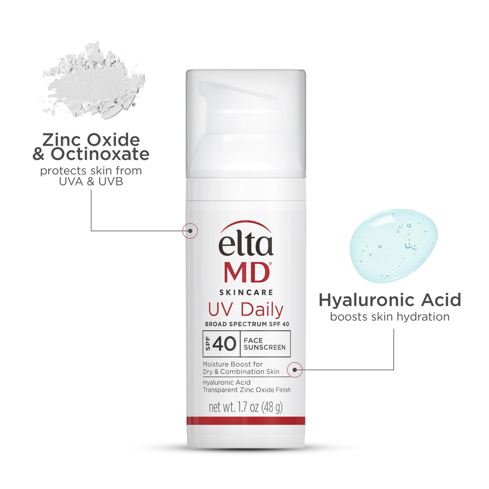 Parfum neutre et sans colorants de EltaMD UV Daily pour peaux sensibles.