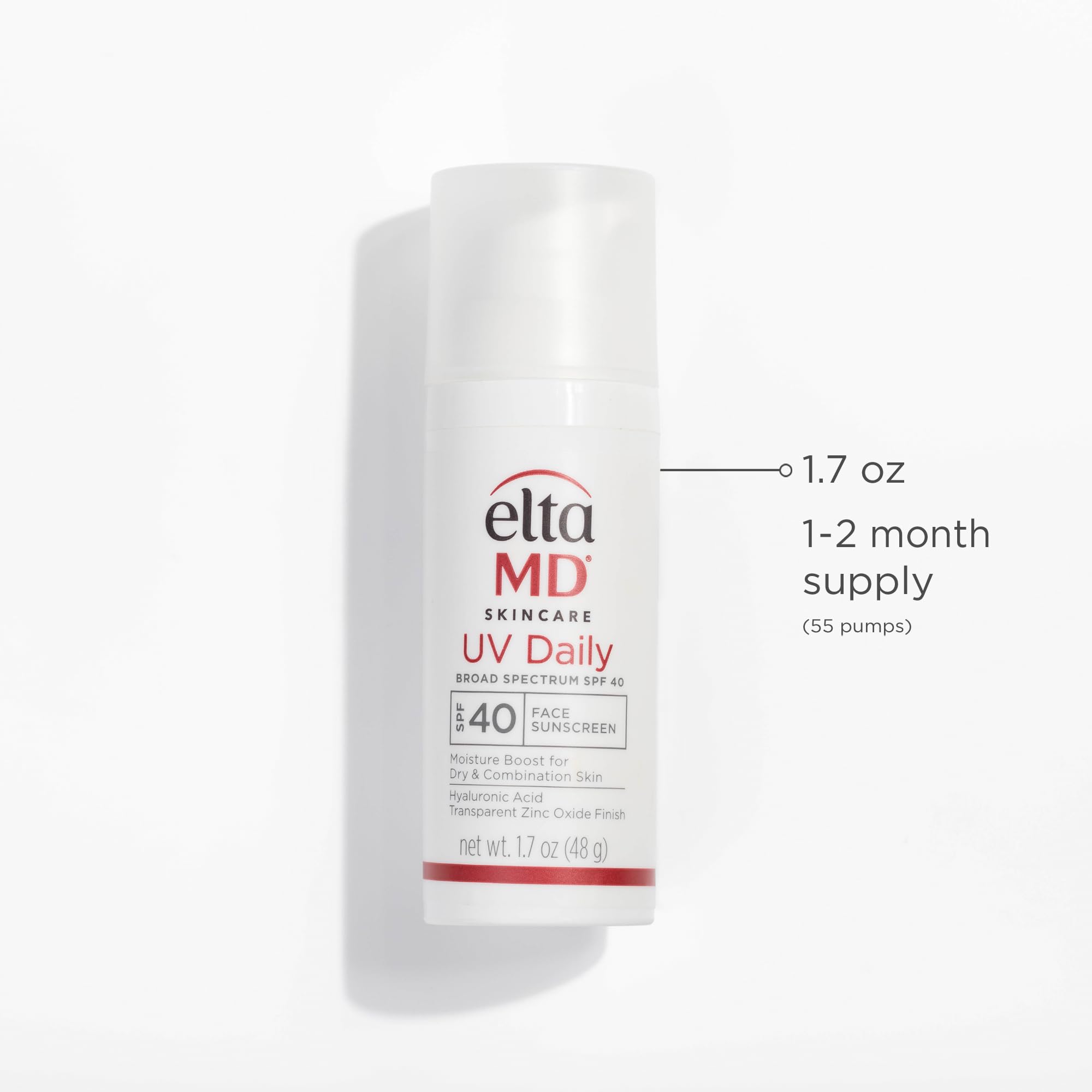 Protection UVA/UVB SPF 40 offrant une routine quotidienne avec EltaMD UV Daily.