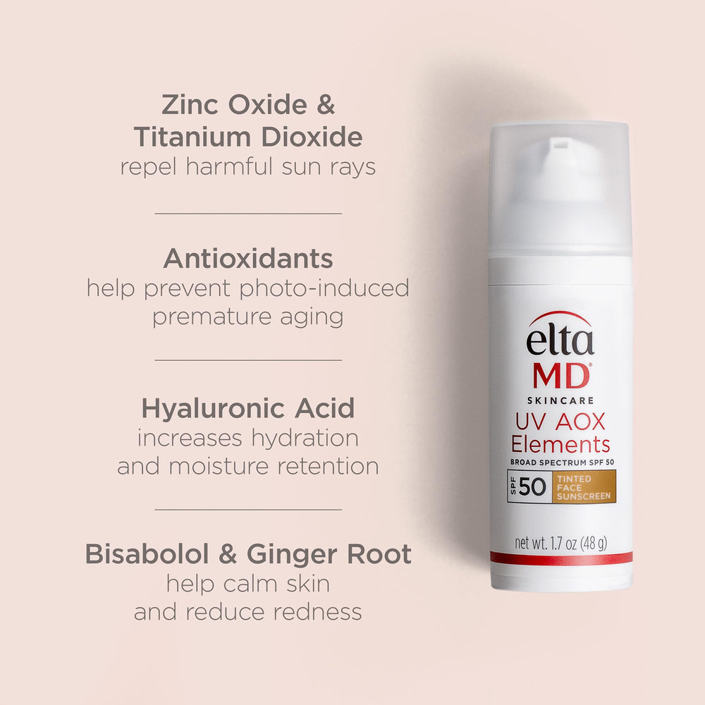 EltaMD UV Elements: résistance à l eau pour activités quotidiennes et chaleur.