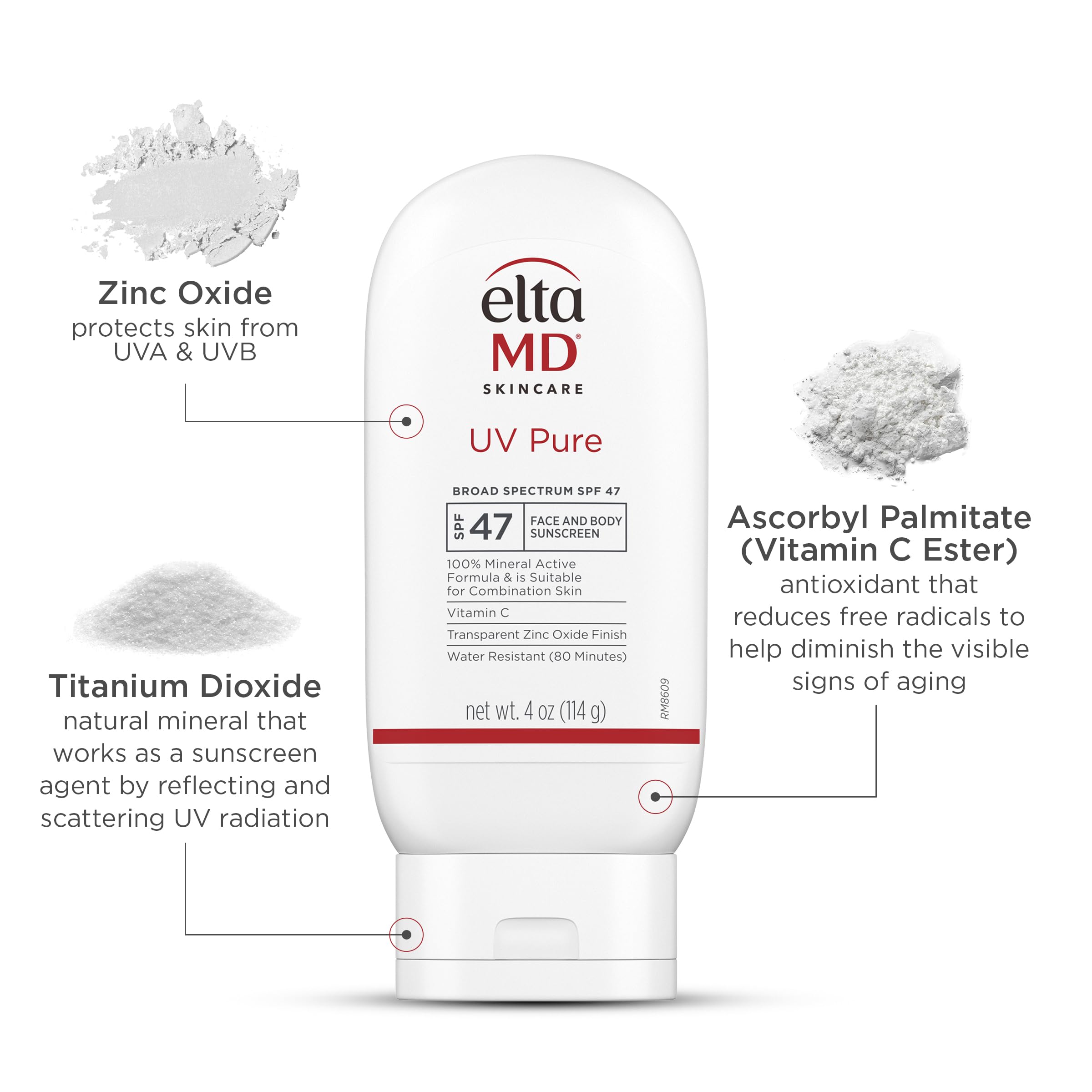 EltaMD UV Pure résistance à l’eau 80 minutes, parfait pour activités en plein air.