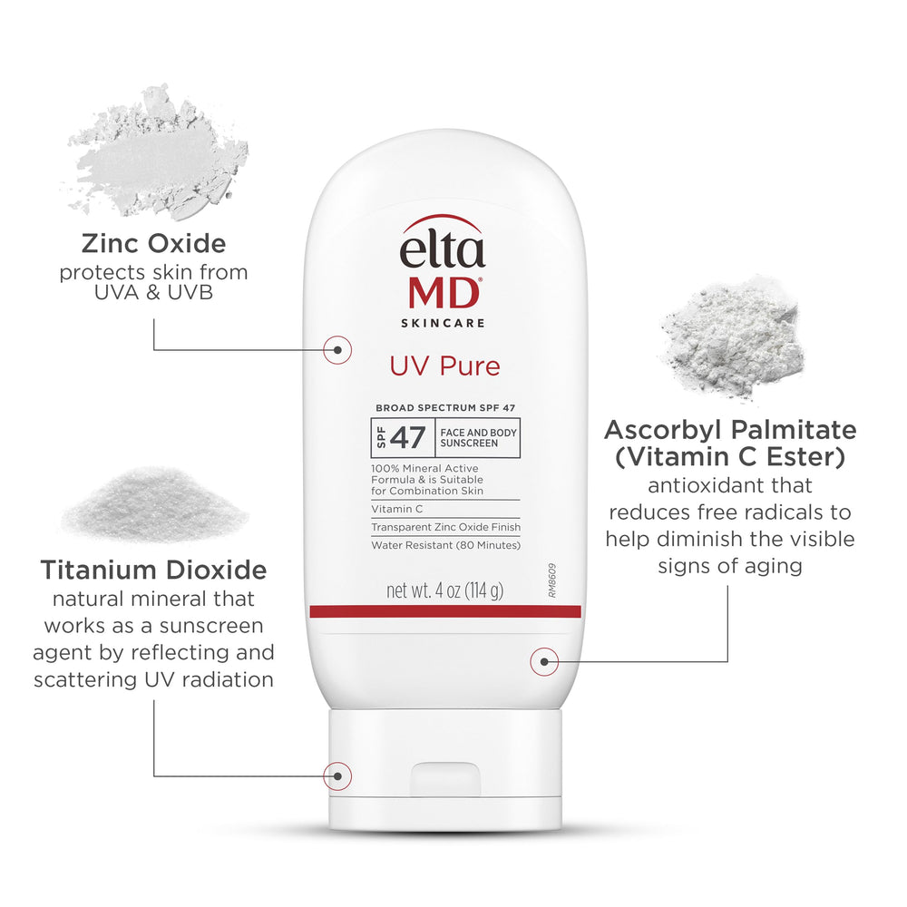 EltaMD UV Pure résistance à l’eau 80 minutes, parfait pour activités en plein air.