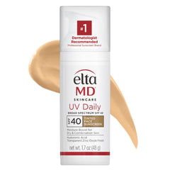 EltaMD UV Quotidien teinte SPF40 – bouteille pompe hydratante légère.
