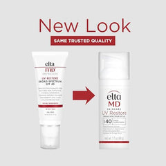 EltaMD UV Restore teinte minérale visage: crème teintée naturelle et écran solaire.