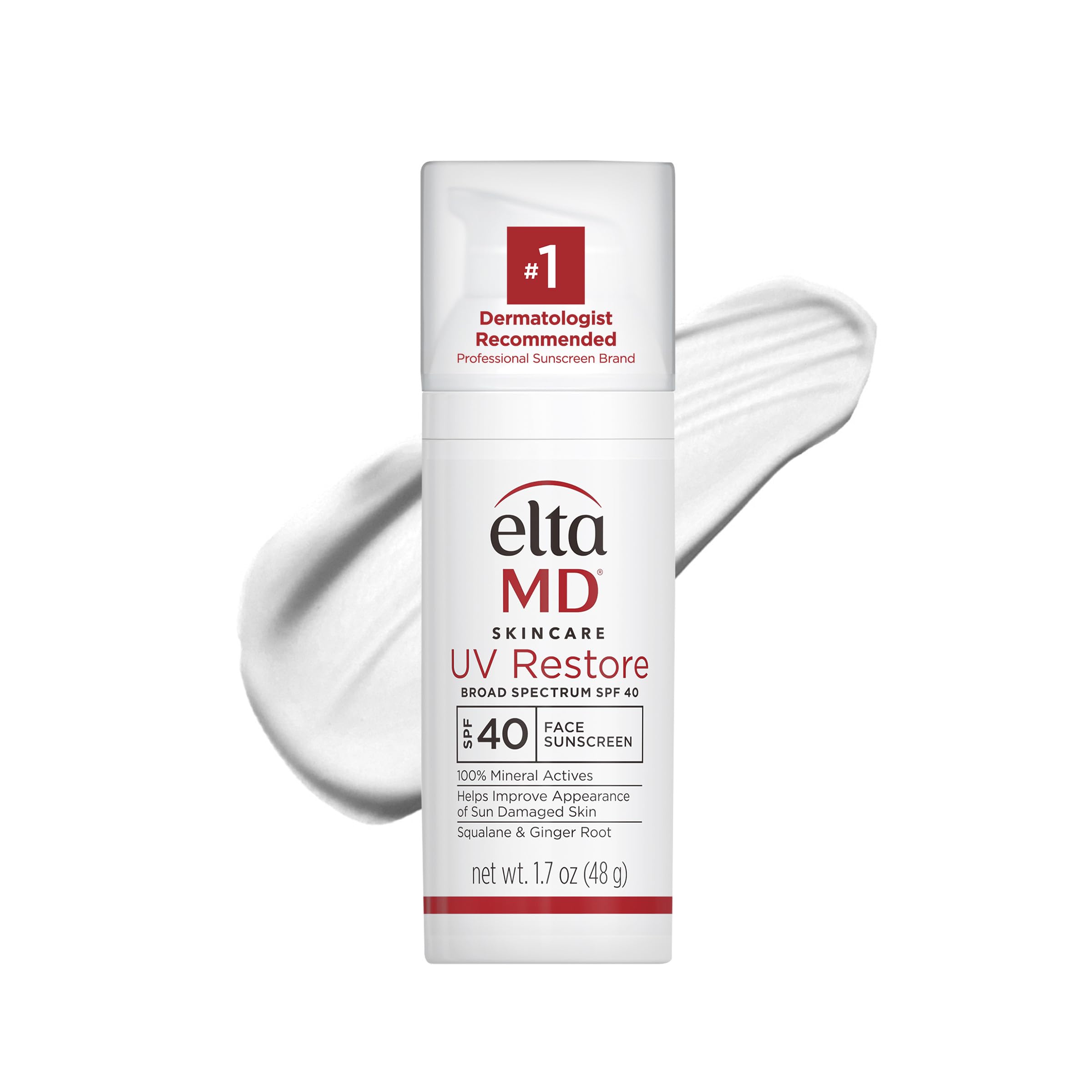 EltaMD UV Restore visage flacon pompe: protection UVA/UVB et hydratation légère.