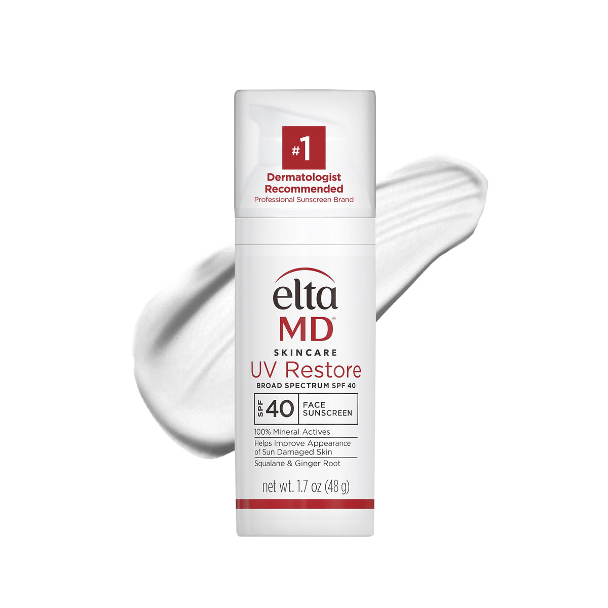 EltaMD UV Restore visage flacon pompe: protection UVA/UVB et hydratation légère.