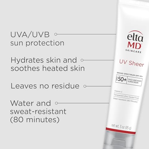 EltaMD UV Sheer, absorption rapide et sans sensation grasse.