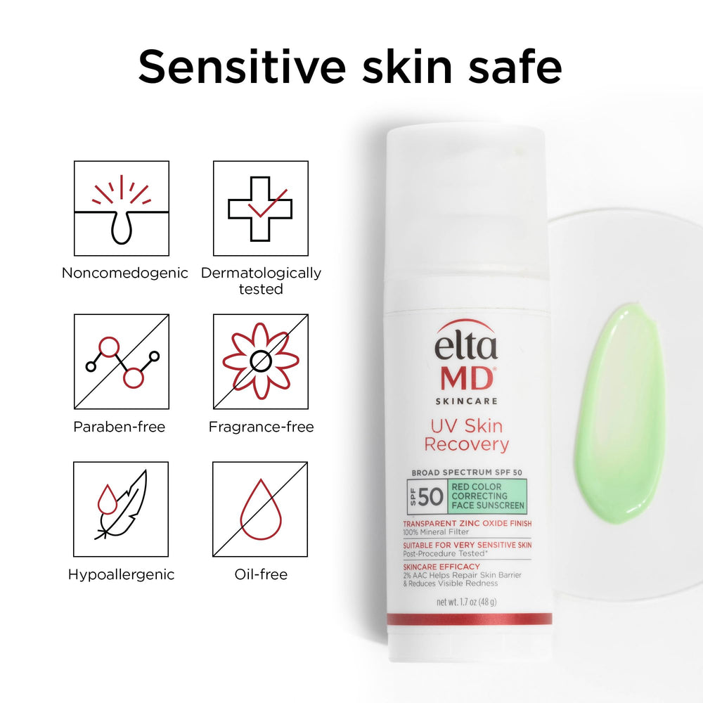 EltaMD UV Skin Recovery Green Tint – Teinte verte légère pour unifier le teint