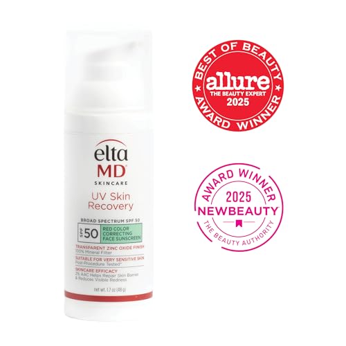 EltaMD UV Skin Recovery Green Tint – Texture légère, absorption rapide pour peau sensible
