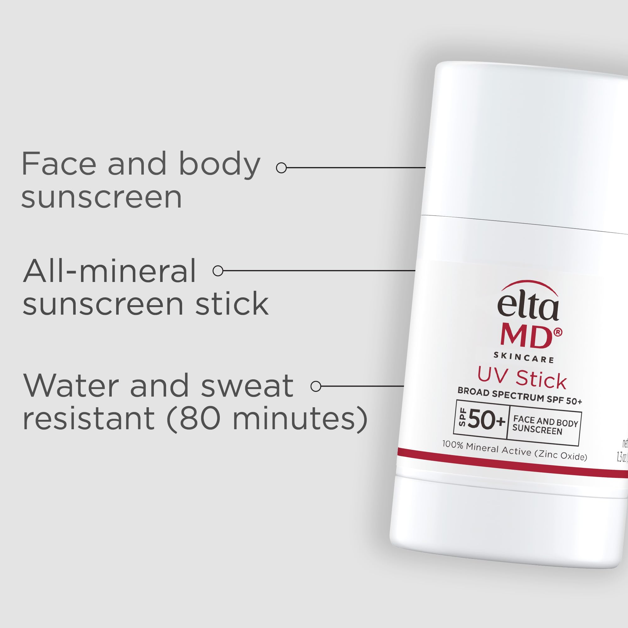 Stick minéral EltaMD avec oxyde de zinc pour une protection sûre.