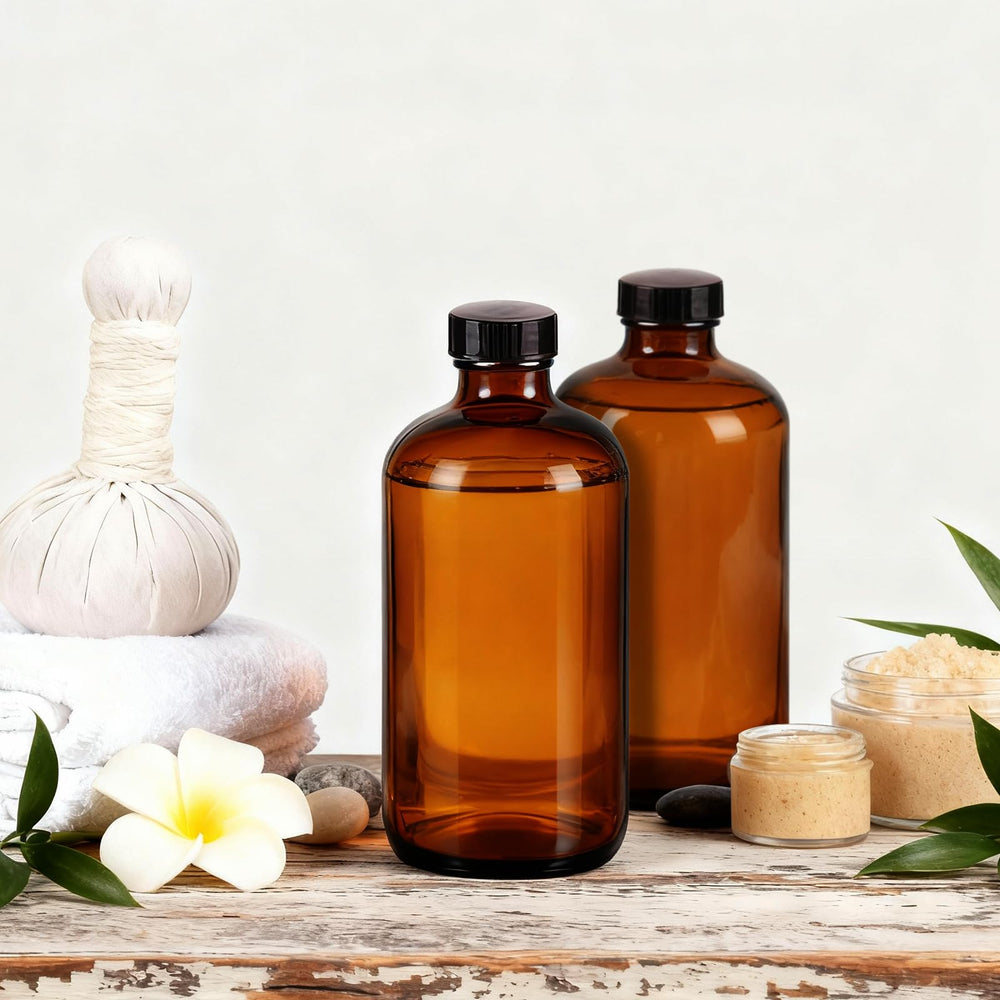 Étiquetage et rangement propres avec les bouteilles Elumeiro.