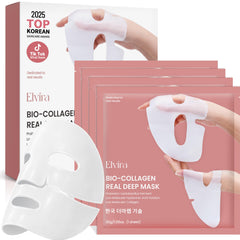 Elvira Bio-Collagen Real Deep Mask hydrogel hydratant nocturne pour peau douce et repulpée.