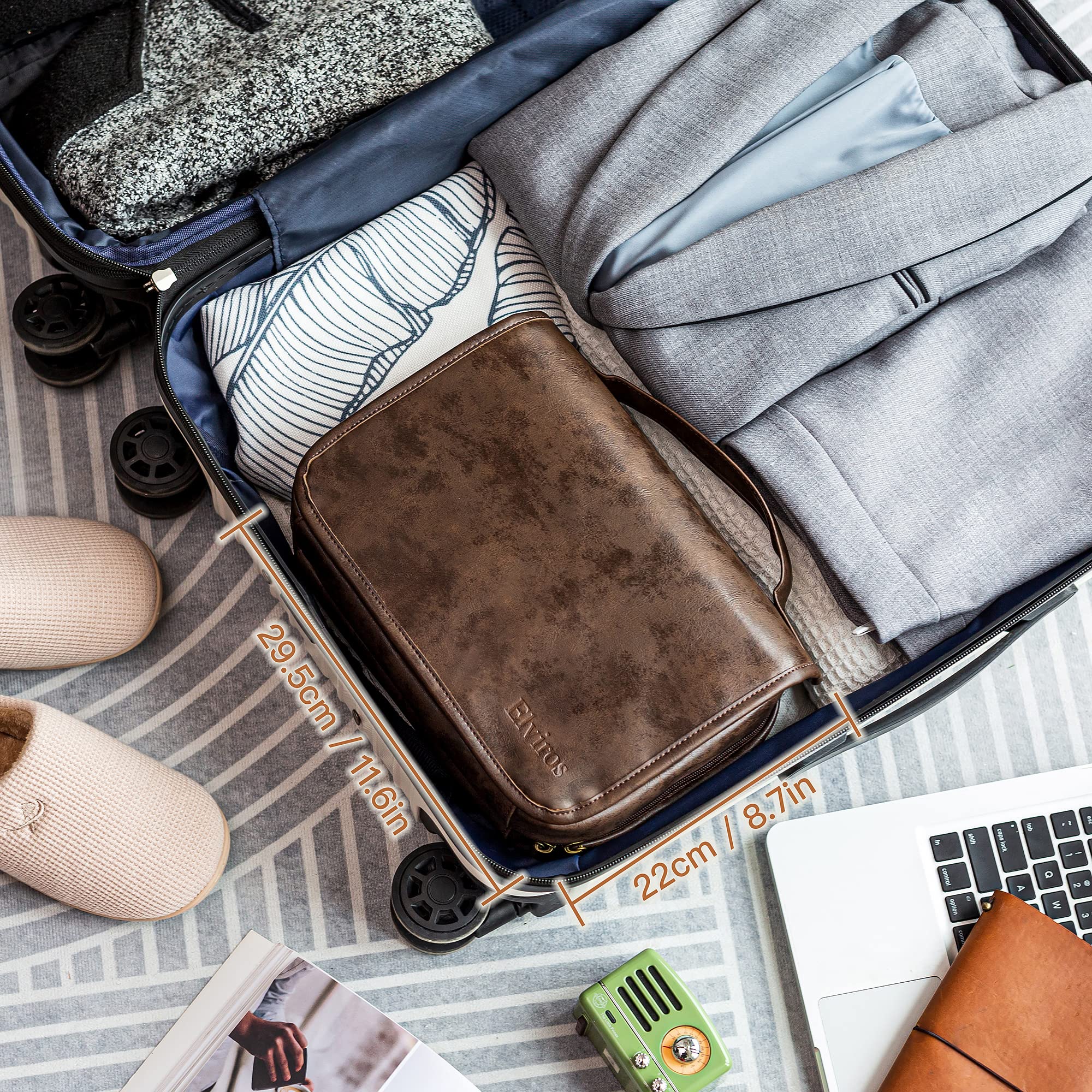 Elviros poignee-de-transport-haut, prise en main aisée pour manipuler le sac.