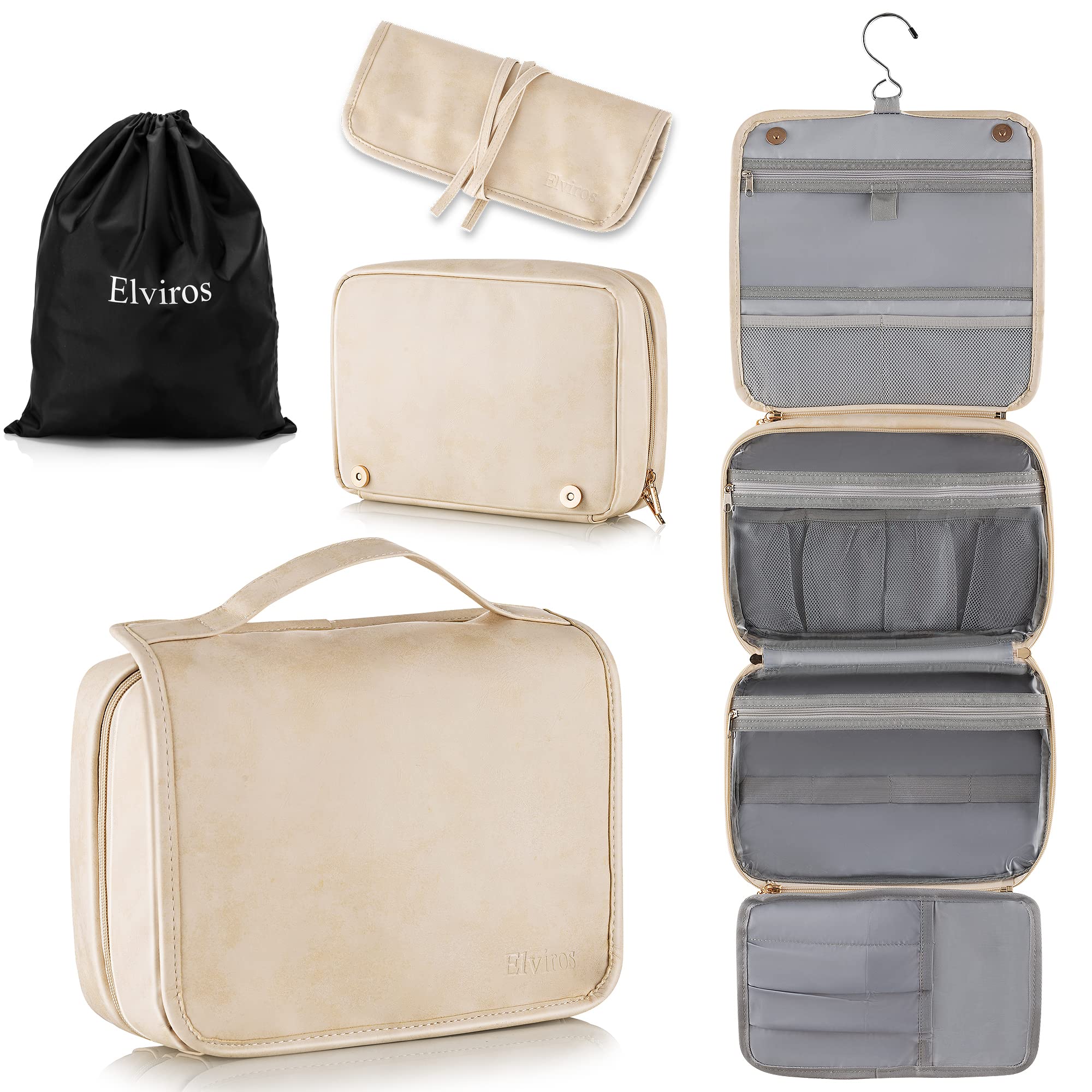 Trousse Elviros voyage 3 en 1, grande capacité pour tout emporter