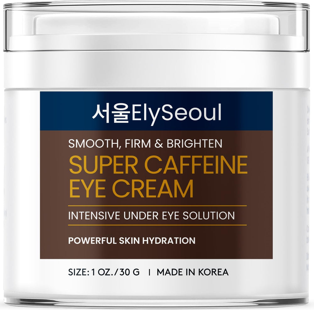 Crème Yeux ElySeoul avec caféine et collagène pour réduire les poches.
