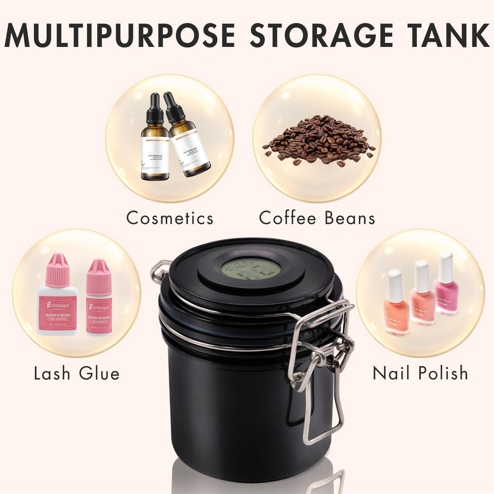 Embagol: stockage polyvalent pour cosmétiques, vernis et grains de café.