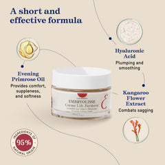Embryolisse ingrédients véganes, texture soyeuse et douceur au quotidien.