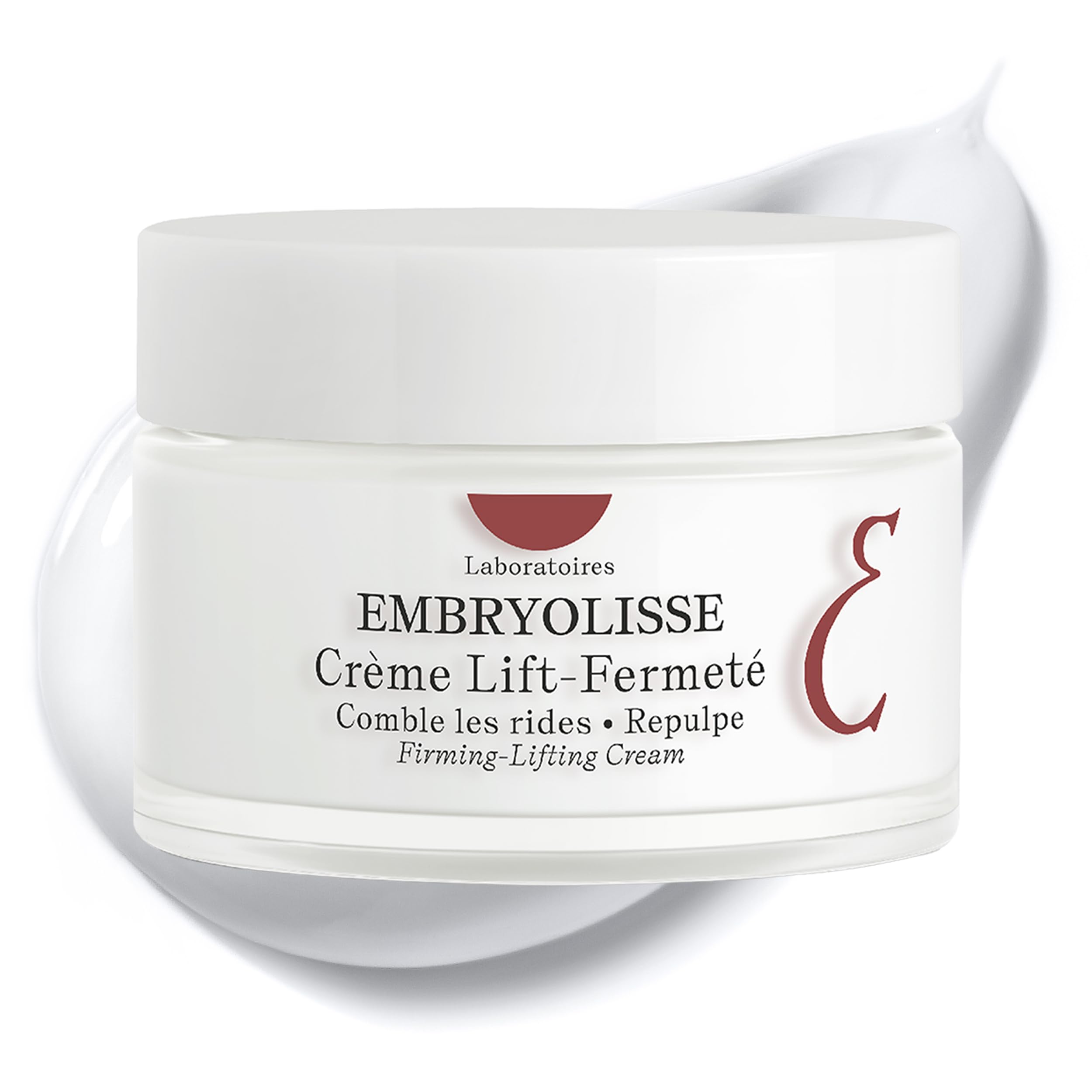 Embryolisse crème liftante visage, texture veloutée pour peau plus lisse et hydratée.