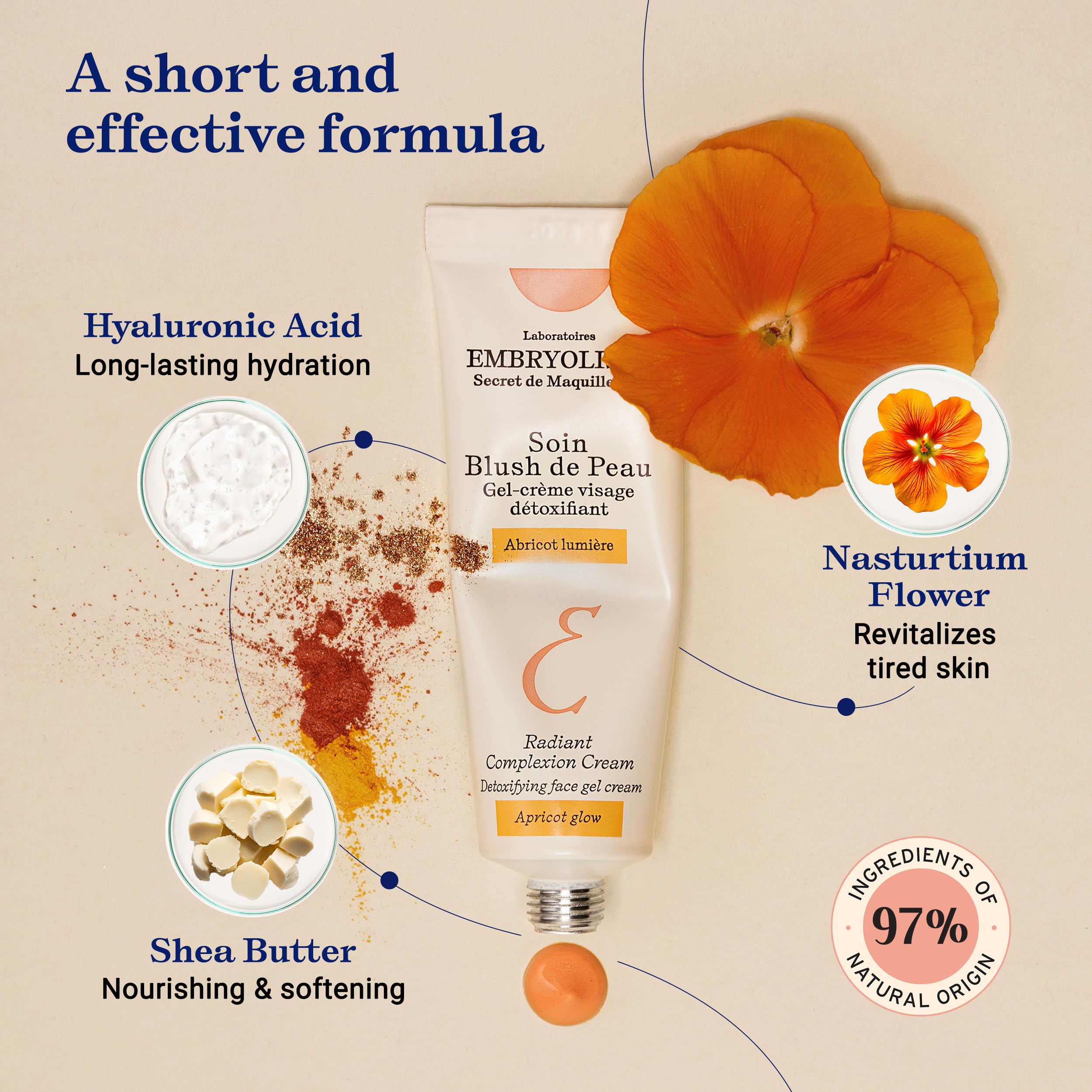 Crème Éclat Embryolisse base apprêt – appliquez sous le maquillage pour une peau lumineuse.
