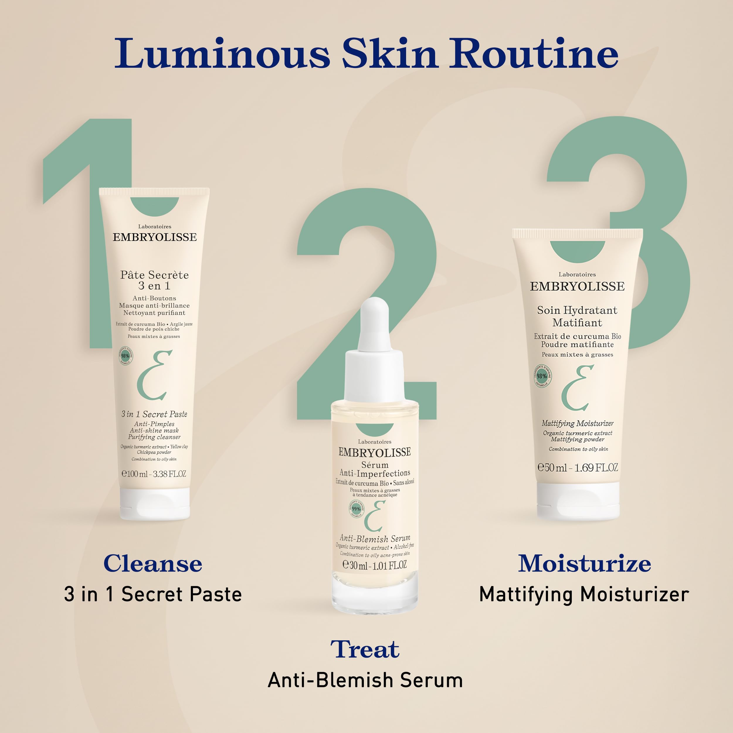 Embryolisse Finition matte—peau nette et confortable toute la journée.