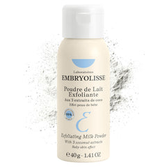 Embryolisse gommage poudre visage: exfoliation douce pour peau lisse et lumineuse.