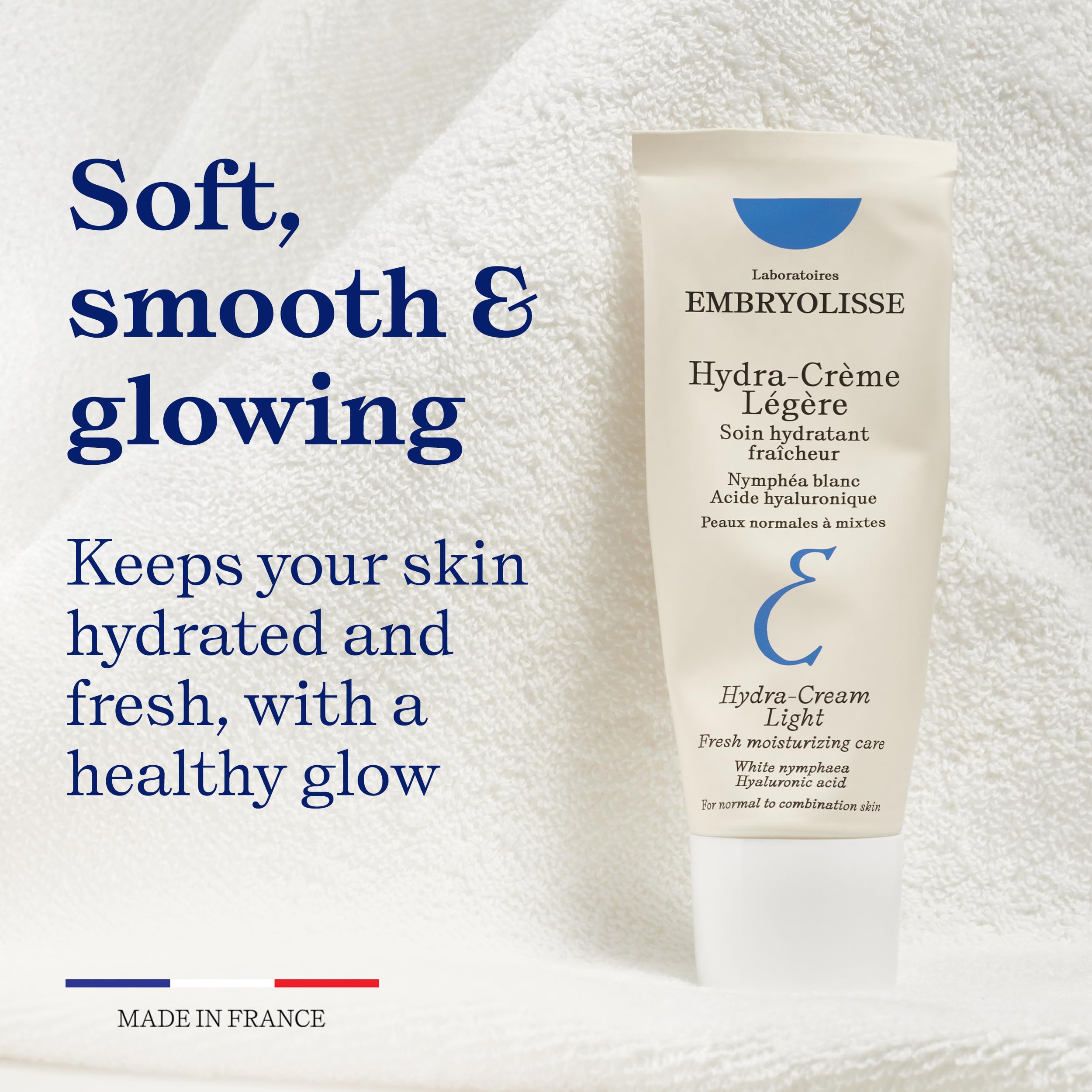 Embryolisse Hydra-Cream Light—application rapide et hydratation durable.