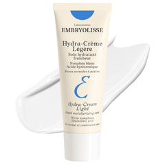 Embryolisse Hydra-Cream Light—bouteille élégante; hydratation légère prête à l'emploi.