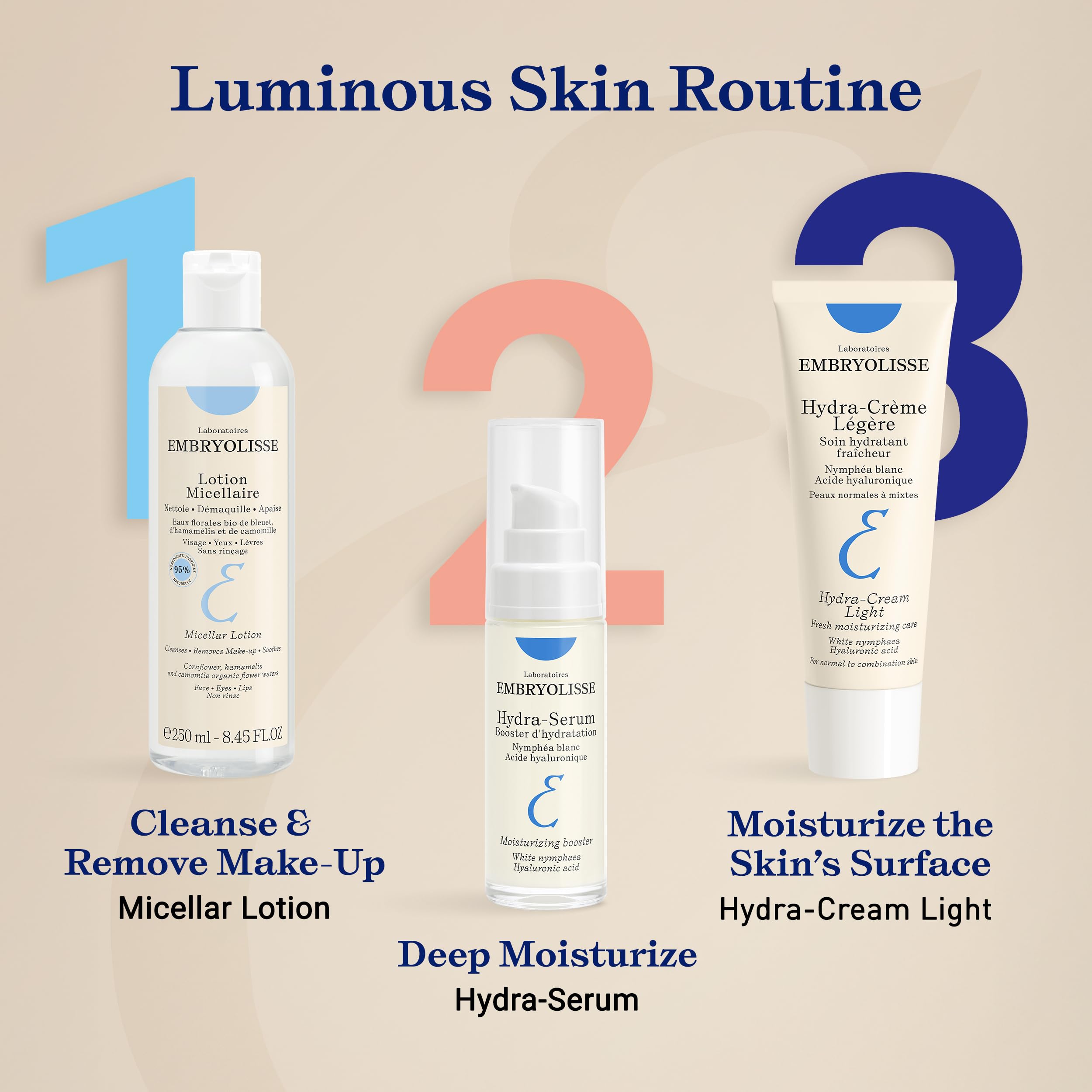 Embryolisse Hydra-Cream Light—tube aluminium recyclable, choix écoresponsable.