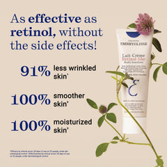 Embryolisse Lait-Crème Retinol Alternative – huile d'abricot et karité pour douceur nourrissante.