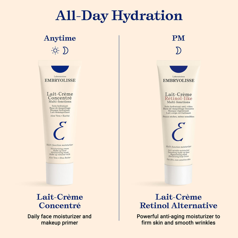 Embryolisse Lait-Crème Retinol Alternative – soin apaisant pour peau sensible et confortable.