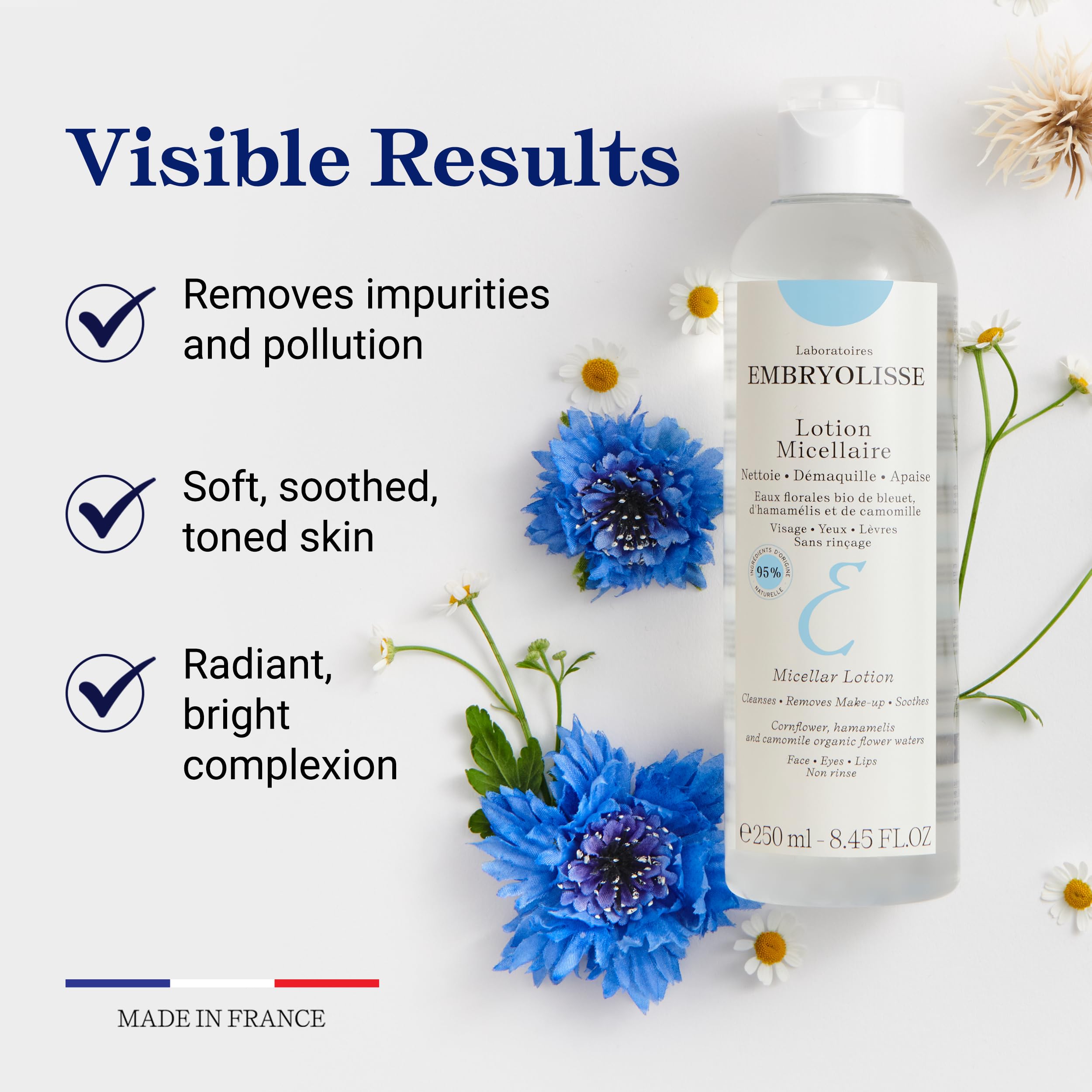 Texture légère hydrate et tonifie la peau après chaque utilisation.