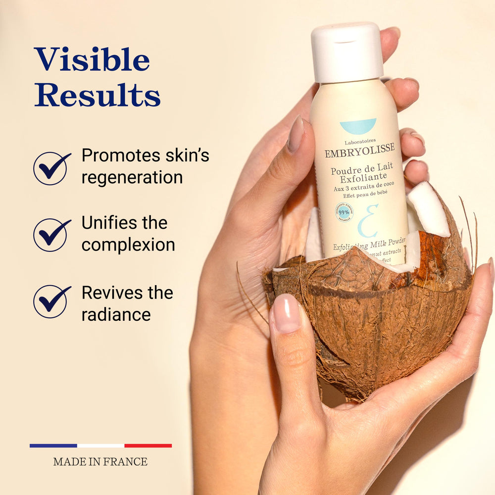 Embryolisse mousse-lait transformee: nettoyage doux qui prépare la peau à l'hydratation.