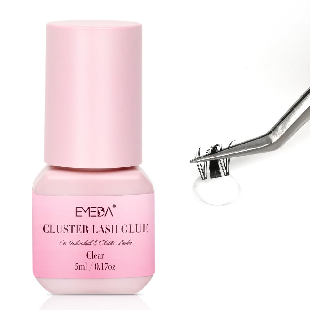 EMEDA Colle cils Open Eyes 3s, flacon clair, tenue durable pour extensions.