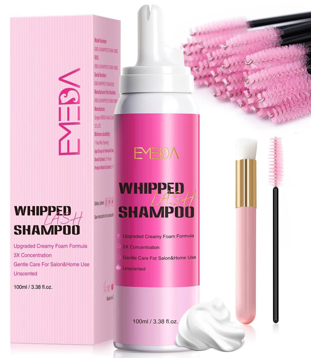 EMEDA kit-shampoing-cils mousse dense : nettoyage en profondeur en douceur.