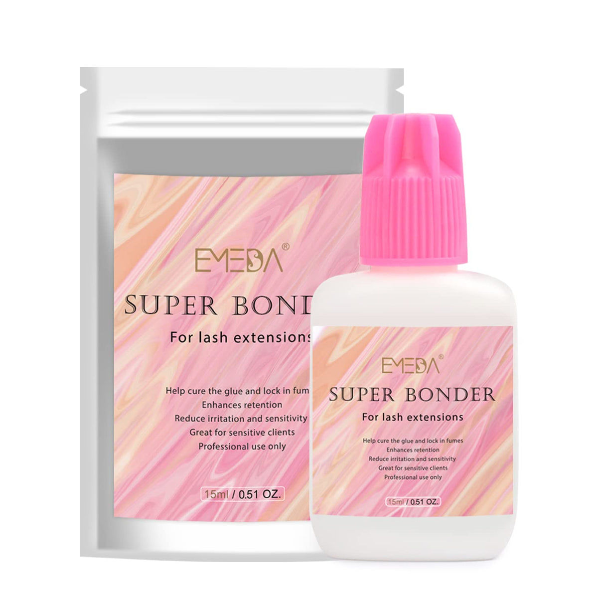 EMEDA Lash Bonder, bouteille 15 ml, pour une application précise et rapide