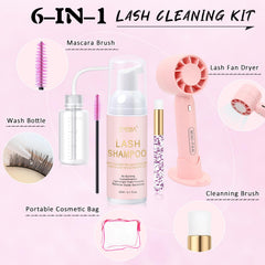 EMEDA shampoing cils 60 ml parfum rose nettoie en douceur les cils et extensions