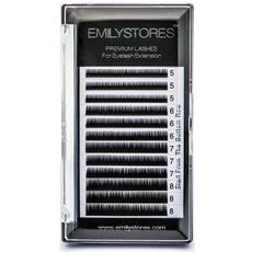 EMILYSTORES plateau 12 rangs cils bas J Curl 0,10 mm pour une application précise