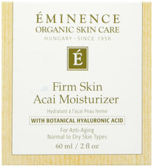 Eminence Acai Raffermissant: bouteille montrant l hydratation intense pour la peau.