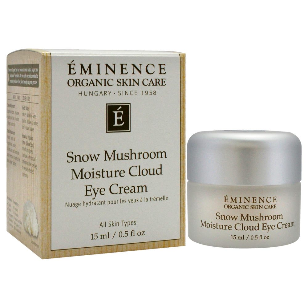 Application de la crème yeux Eminence, massage doux pour un regard reposé