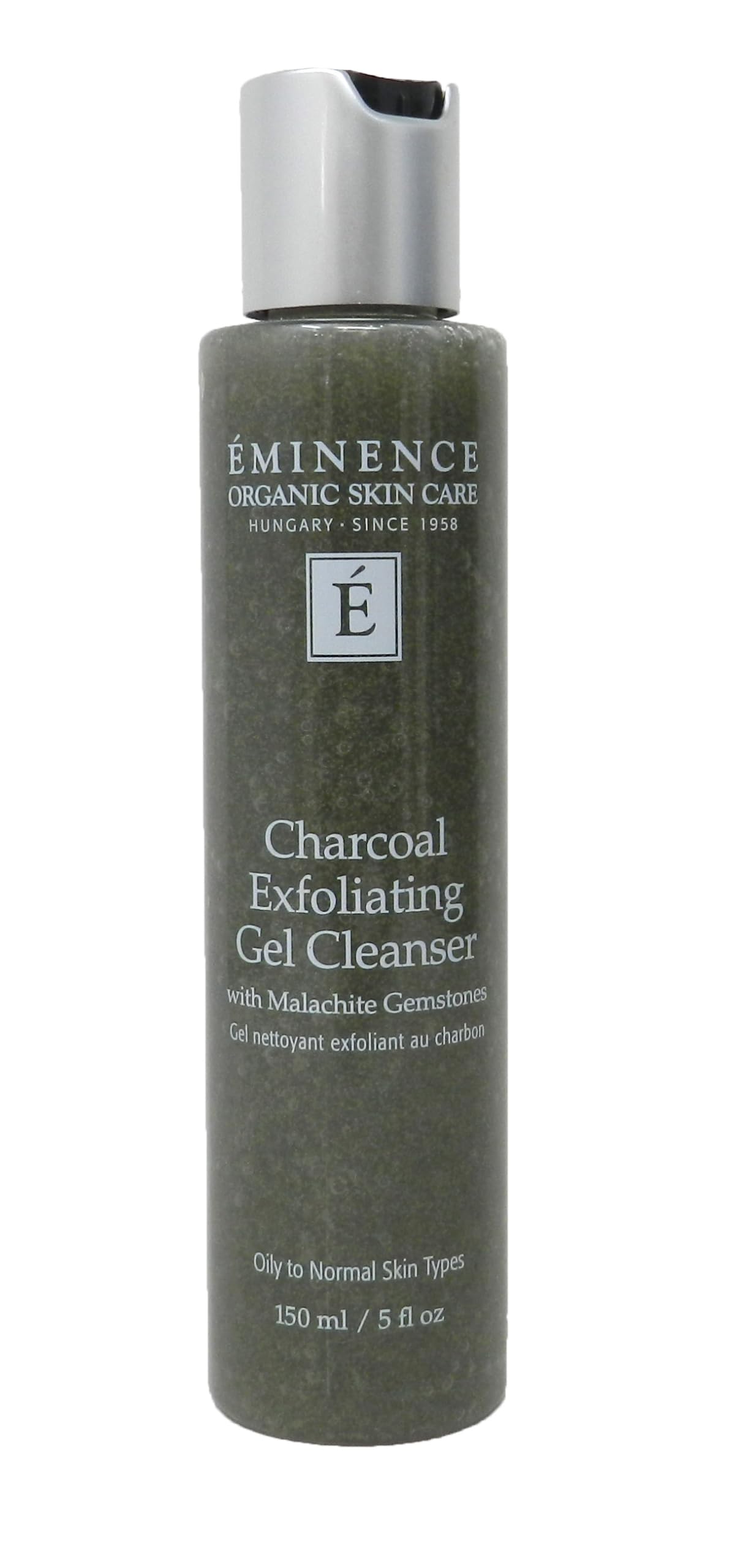 Eminence Charcoal Gel Nettoyant Exfoliant – pores nets et peau lumineuse.