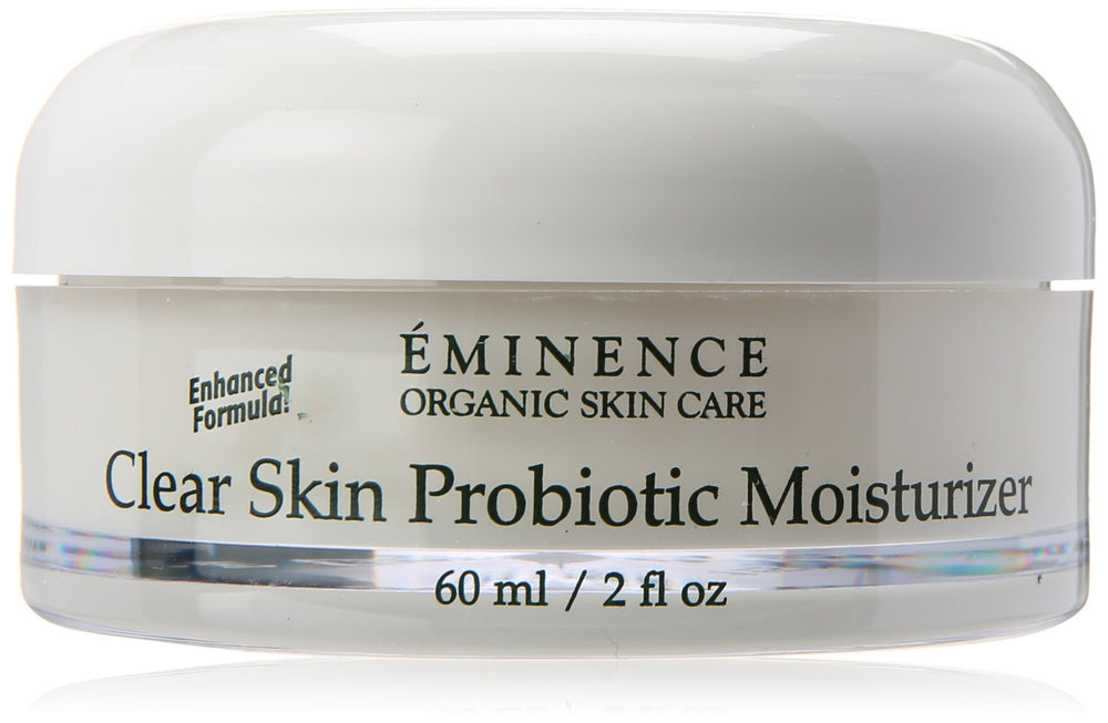Eminence Clear Skin Probiotic Moisturizer — bouteille légère prête pour jour et nuit.