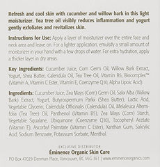 Eminence Clear Skin Probiotic Moisturizer — ingrédients concombre et yaourt pour nourrir la peau.