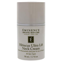 Crème pour le cou Eminence Hibiscus Ultra Lift, texture soyeuse idéale pour lisser et raffermir.