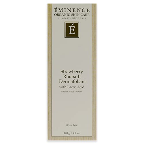 Eminence Dermafoliant Fraise Rhubarbe: bouteille-emballage élégante et facile à manipuler
