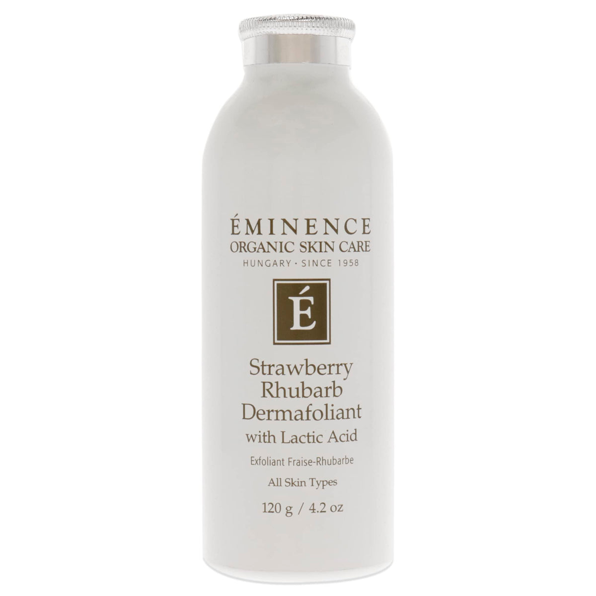 Eminence Dermafoliant Fraise Rhubarbe: texture satinée pour peau lisse et lumineuse