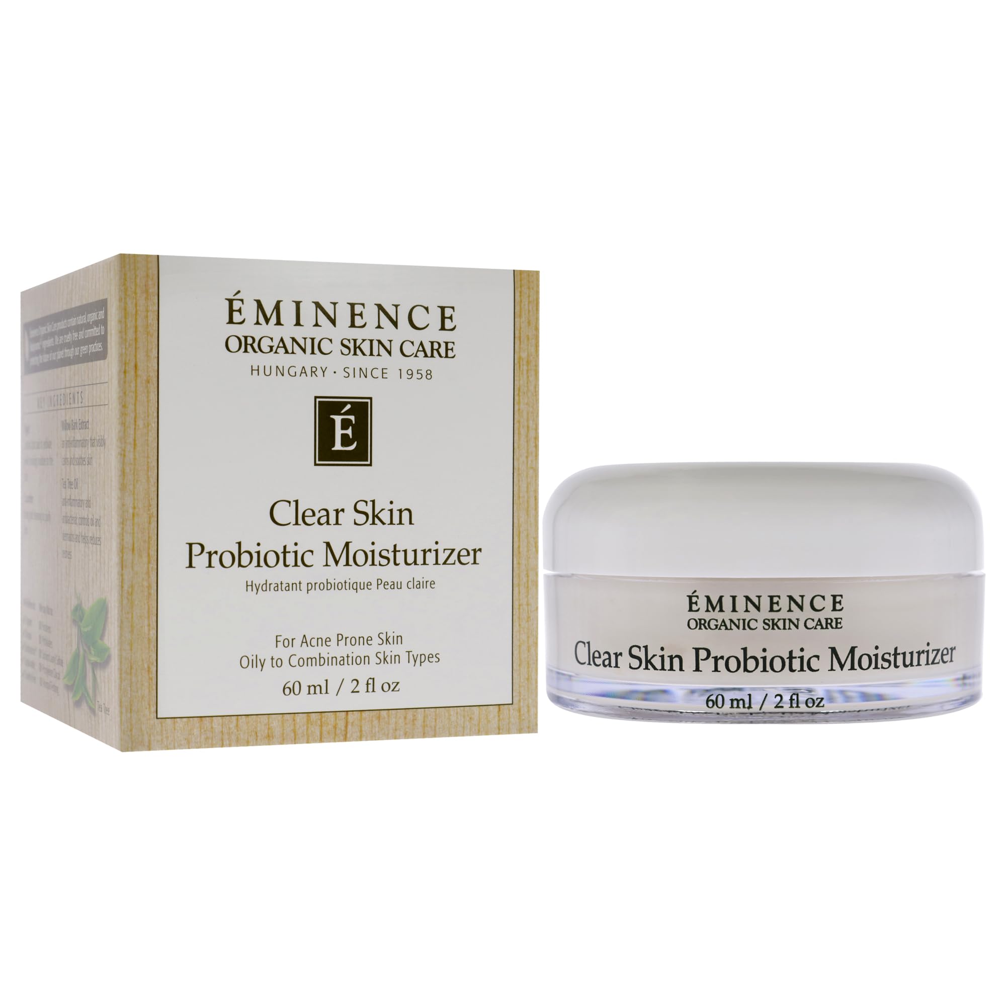 Eminence Emballage Probiotique — emballage élégant qui protège la peau.
