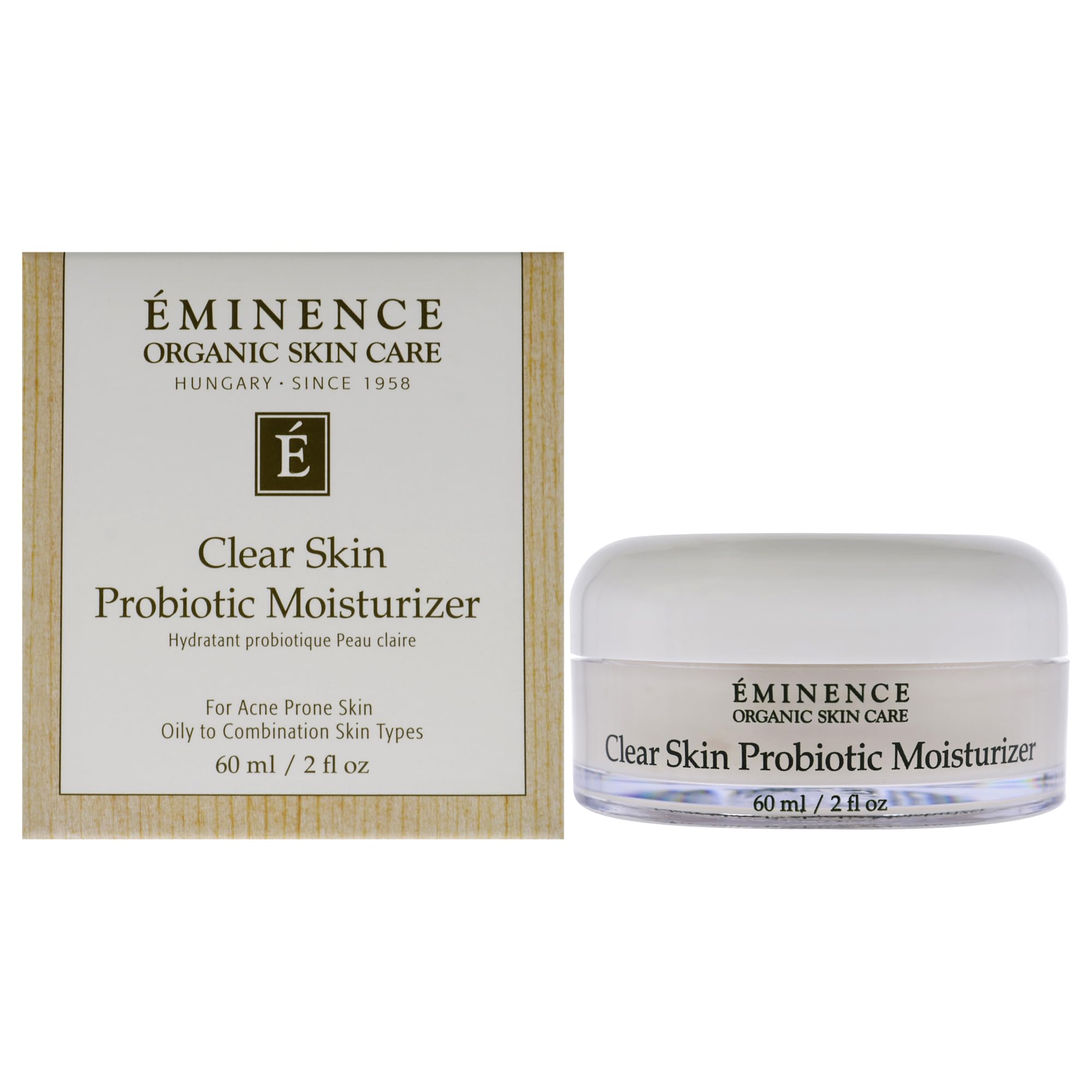 Eminence Hydratant Probiotique pour peau claire — flacon illustrant l'hydratation.