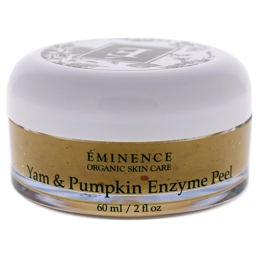 Texture crèmeuse du peeling enzymatique d'Éminence révélant l'éclat de la peau.