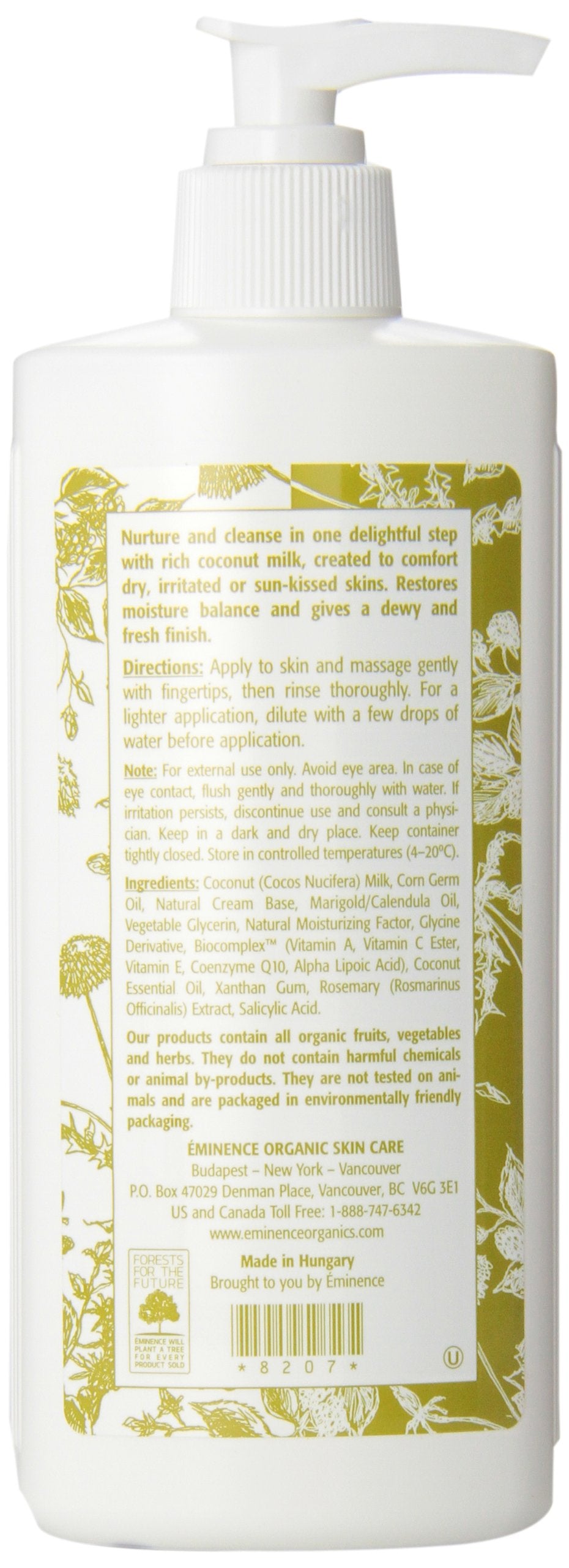 Eminence Lait Nettoyant Coco – Mousse légère, sensation rafraîchissante.