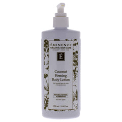 Lotion Eminence raffermissante à la noix de coco – bouteille, hydratation profonde pour peau satinée.